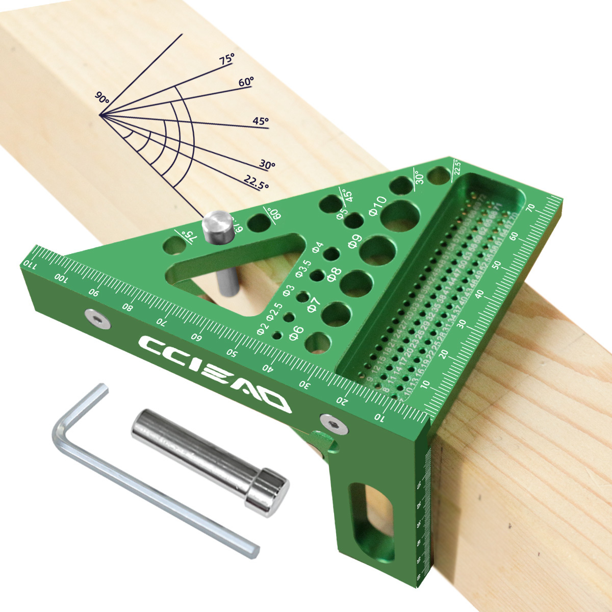 Woodworking Carpenter - Règle de mesure multi-angle 3D carrée