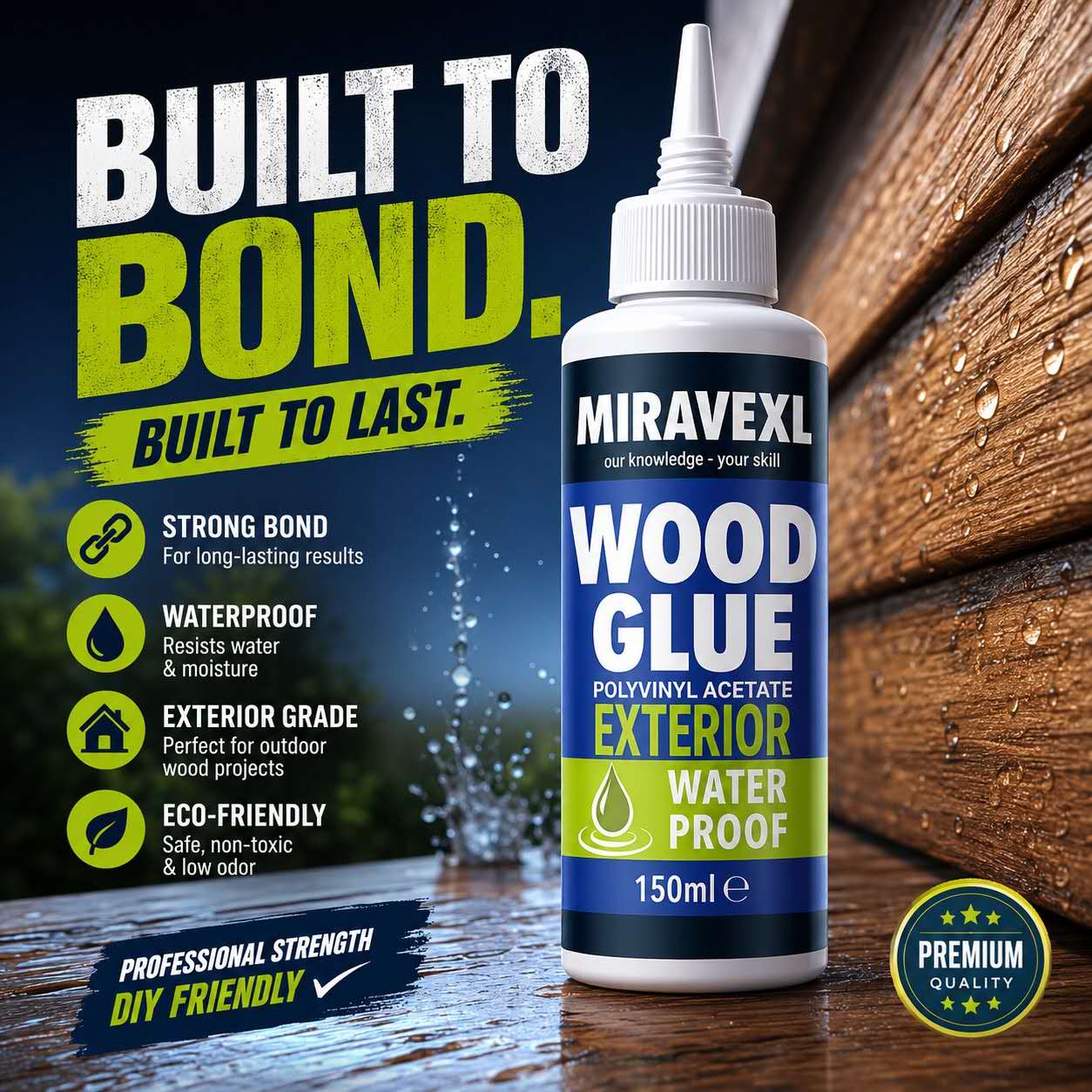 Woodworking Quick Glue - Colle à Bois à Séchage Rapide,