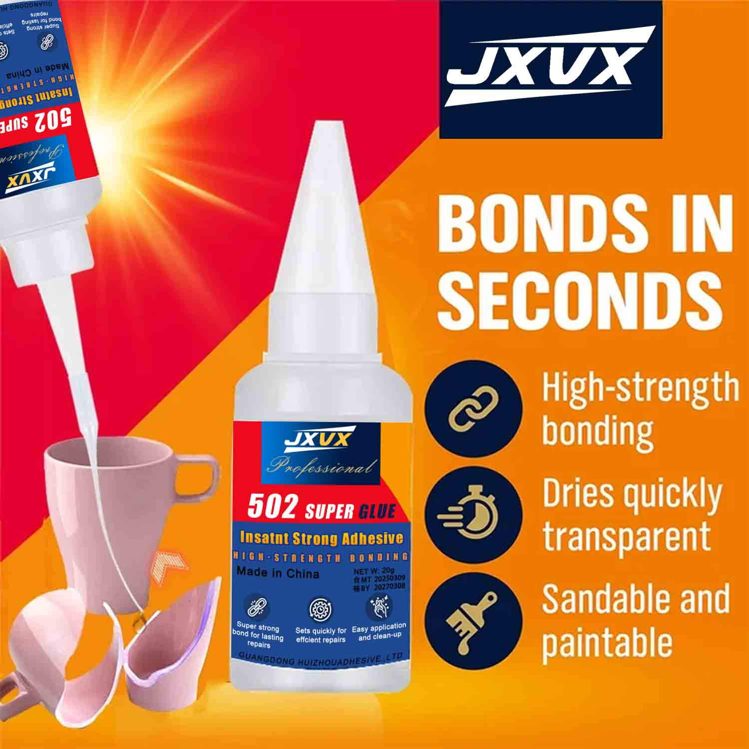 JXVX 1-5 pièces Super colle 50 - Woodworking Quick Glue avis et prix